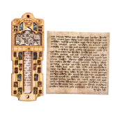Judaica mezuzah from Israel decorated with stones